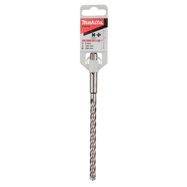 makita SDS-PLUS Grąžtas 8x165mm NEMESIS 2 B-58104