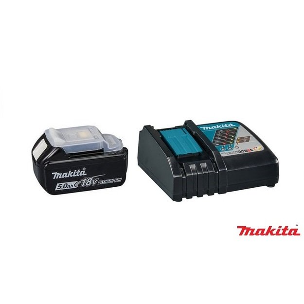 Makita Akumuliatorius 18V, BL1850B 5,0Ah ir greitas kroviklis DC18RC (BL1850B + DC18RC)
