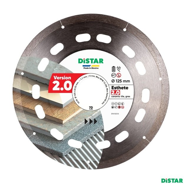 DISTAR ESTHETE 2.0 švaraus pjovimo diskas plytelėms 125mm