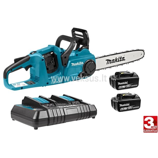 Makita DUC353PG2 Akumuliatorinis grandininis pjūklas 18V 2x6.0Ah