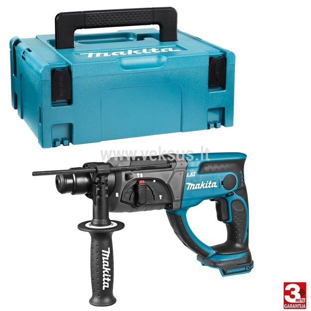 Makita DHR202ZJ Akumuliatorinis perforatorius (18V Li-ion Be akumuliatorių ir kroviklio)