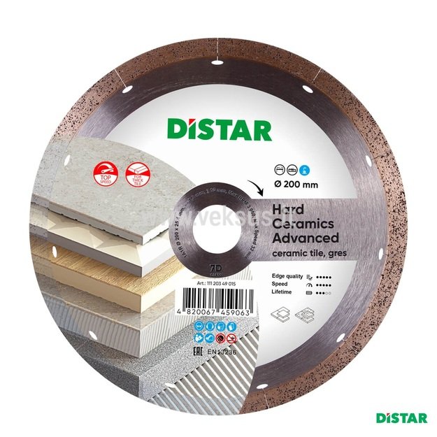 DISTAR 200 MM HARD CERAMICS ADVANCED Deimantinis diskas plytelėms