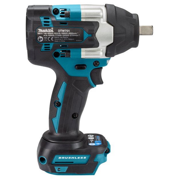 Makita DTW701Z akumuliatorinis smūginis veržliasukis (Be 18V akumuliatorių ir kroviklio)