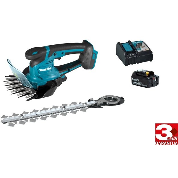Makita DUM604RF akumuliatorinės žolės ir gyvatvorių žirklės su 18V Li-ion 1X3Ah