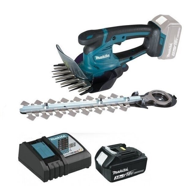 Makita DUM604RF akumuliatorinės žolės ir gyvatvorių žirklės su 18V Li-ion 1X3Ah