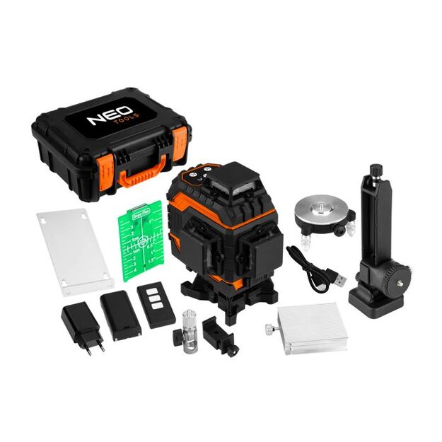 NEO TOOLS lazerinis nivelyras 16 liniju 4D,žalias