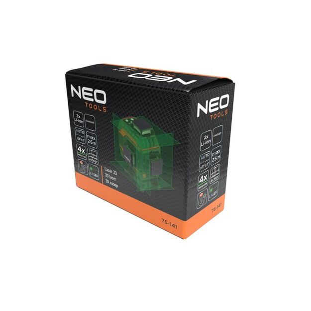 NEO TOOLS lazerinis nivelyras 16 liniju 4D,žalias