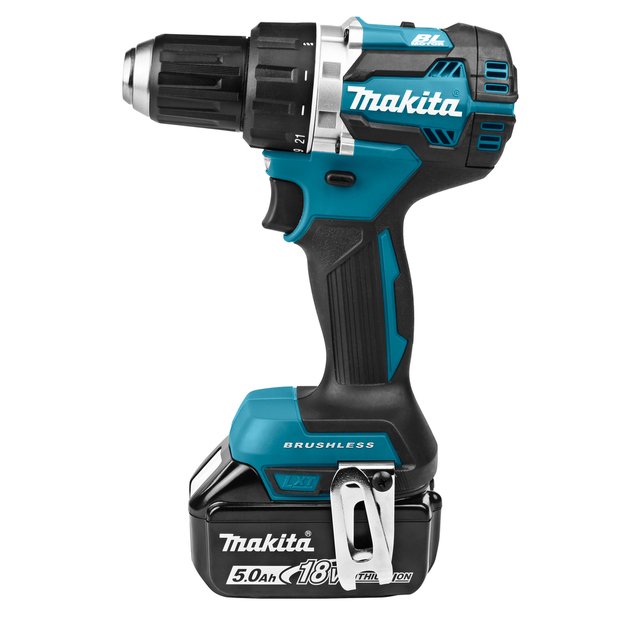 Makita DDF484RTJ1 bešepetėlinis akumuliatorinis suktuvas-gręžtuvas su 18 V1x5.0 Ah Li-Ion.