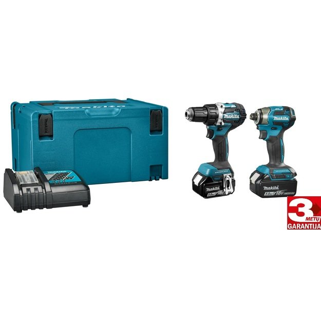 Makita DLX (DDF484+DTD173) akumuliatorinių irankių komplektas 18 2x5,0Ah