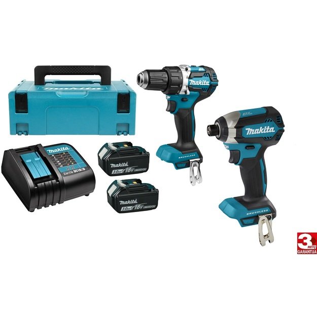 Makita DLX (DDF484+DTD153) Akumuliatorinių įrankių komplektas LXT 2x3,0Ah