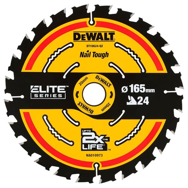 DeWalt Diskinis medienos pjūklas DT10624-QZ, 165 mm x 20 mm