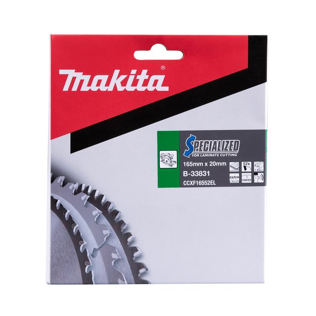 Makita pjovimo diskas MDF/laminatui 165x1,45x20mm 5° T52 SPECIALIZED B-33831 1