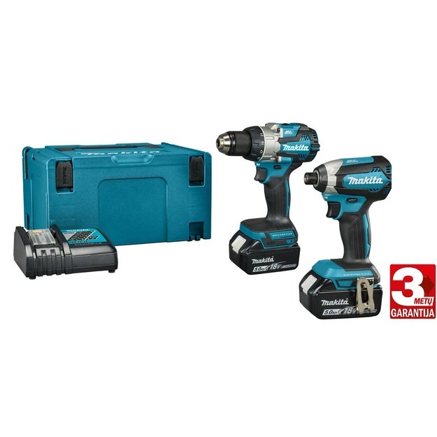 Makita DLX (DDF489+DTD153) Akumuliatorinių įrankių komplektas 18V 2x5,0Ah
