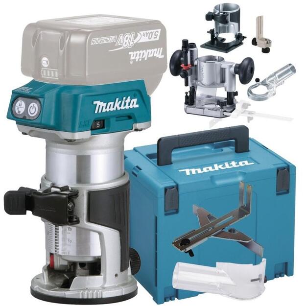 MAKITA DRT50ZJX5 AKUMULIATORINIS FREZERIS (18V Li-ion be akumuliatorių ir kroviklio)