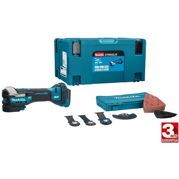 MAKITA DTM52ZJX4 Akumuliatorinis multifunkcinis įrankis (18V be akumuliatorių ir kroviklio)