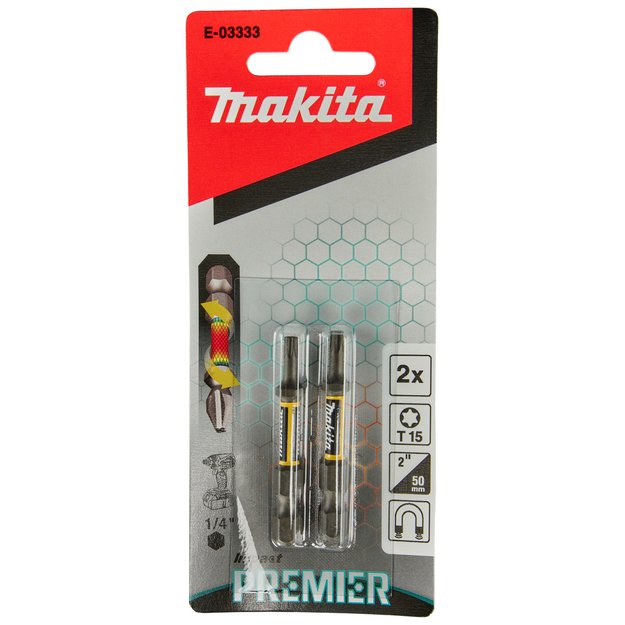 Makita torsion sukimo antgalis (E-form), T15-50mm, 2vnt. Impact Premier E-03333