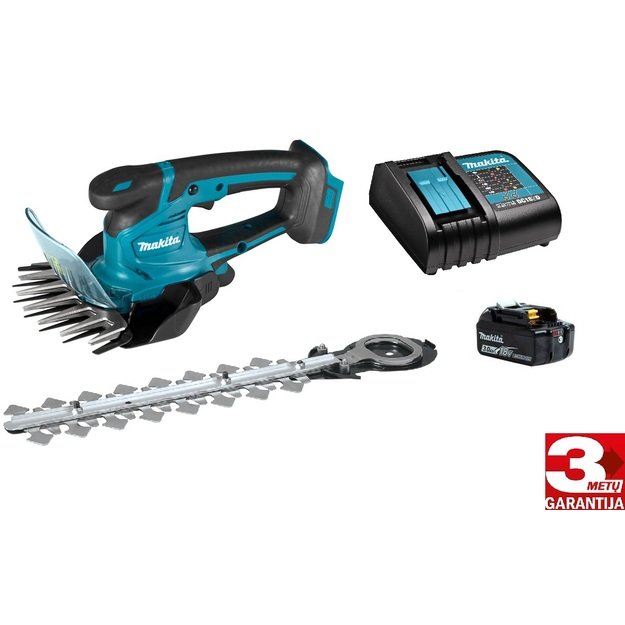 Makita DUM604SF akumuliatorinės žolės ir gyvatvorių žirklės su 18V Li-ion 1X3Ah