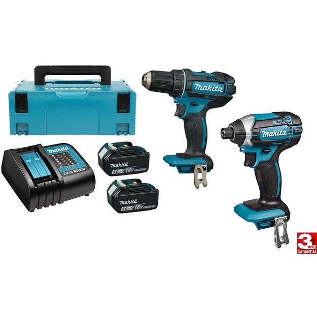Makita DLX (DDF482+DTD152) Akumuliatorinių įrankių komplektas LXT 2x3,0Ah