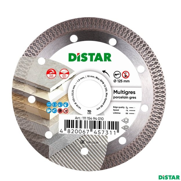 DISTAR MULTIGRES 125mm Deimantinis diskas plytelėms