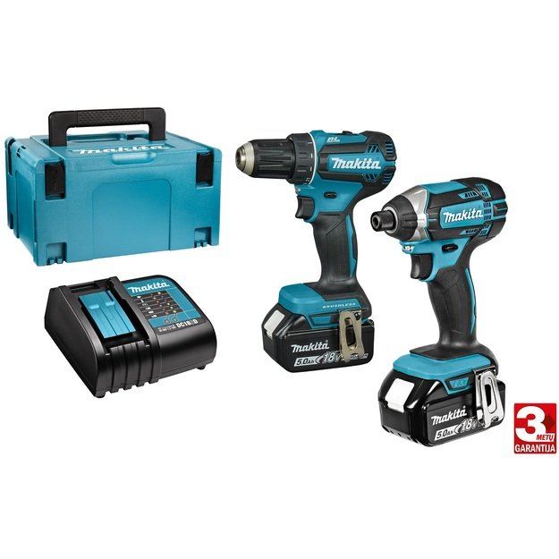 Makita DLX (DDF485+DTD152) Akumuliatorinių įrankių komplektas LXT 2x5,0Ah