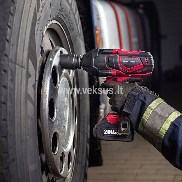 Worcraft Akumuliatorinis smūginis veržliasukis 3/4'' 1800nm 20V 2x4.0Ah 4