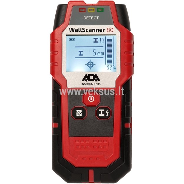 ADA Wall Scanner 80 Metalo, elektros laidų ir medienos detektorius