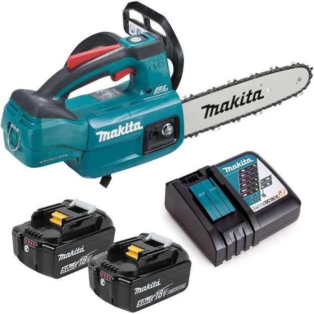 Makita DUC254RTE Akumuliatorinis grandininis pjūklas (18V Li-ion 2x5Ah akum. ir kroviklis DC18RC)