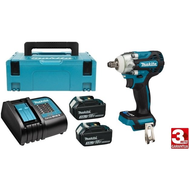Makita DTW300RFJ Smūginis veržliasukis su 18V 2x3.0Ah