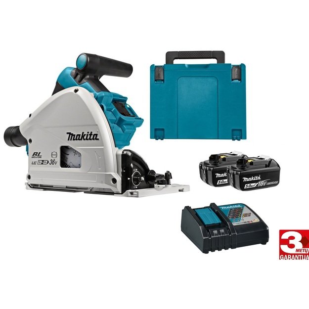 Makita DSP600RTJ Akumuliatorinis diskinis pjūklas 18V 2x5,0Ah