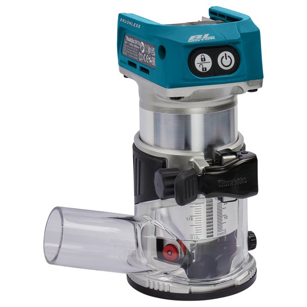 Makita DRT50Z akumuliatorinis frezeris (18V Li-ion be akumuliatorių ir kroviklio)
