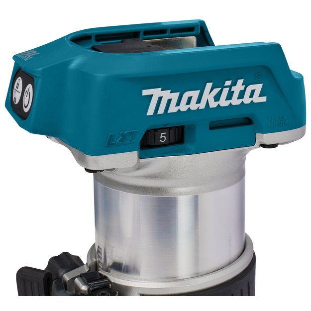 Makita DRT50Z akumuliatorinis frezeris (18V Li-ion be akumuliatorių ir kroviklio)