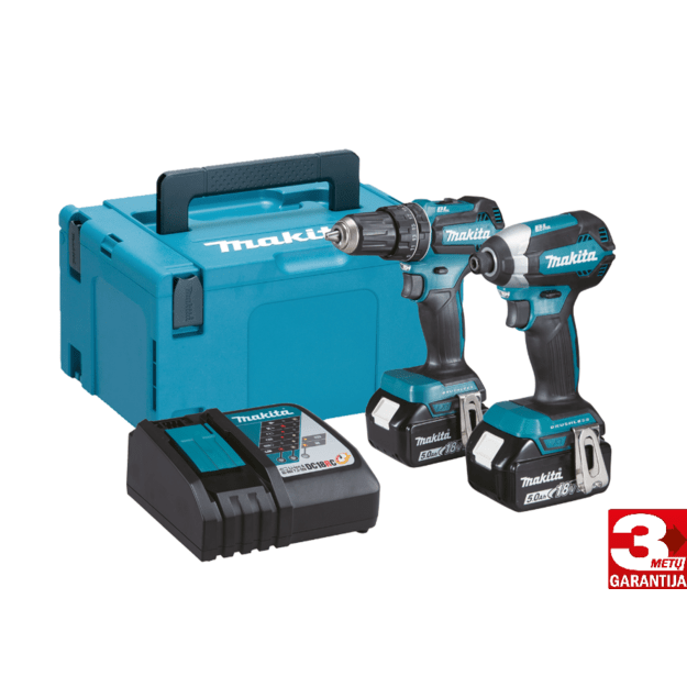 Makita DLX2289TJ LXT ® akumuliatorinių įrankių rinkinys (DDF485+DTD153) 18V 2x5,0Ah