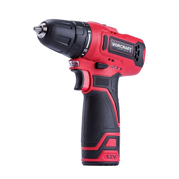 Worcraft Akumuliatorinis suktuvas-gręžtuvas 12V 2x1,3Ah 1