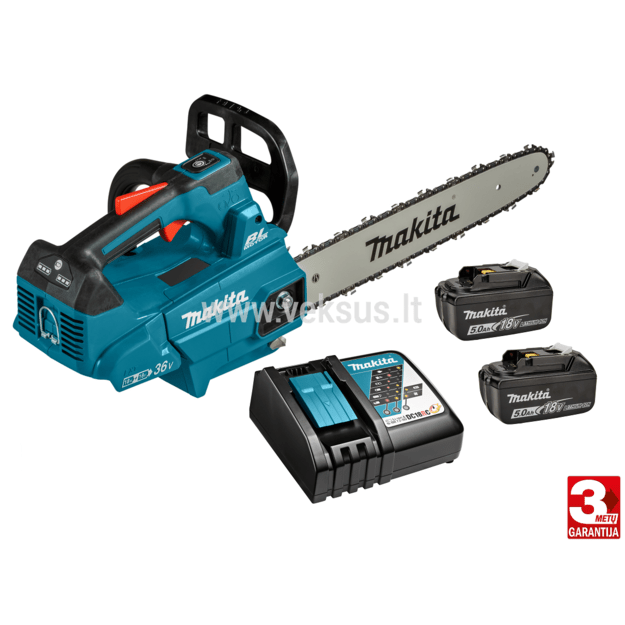 Makita DUC356RTE Akumuliatorinis grandininis pjūklas 18V 2x5.0Ah