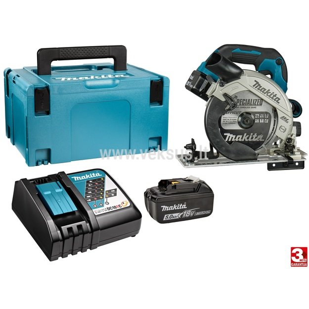 Makita DHS660RTJ akumuliatorinis diskinis pjūklas 18V 2x5.0Ah