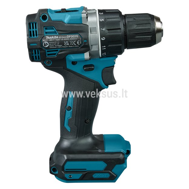 Makita DF002GZ XGT® 40Vmax akumuliatorinis gręžtuvas-suktuvas (Be akumuliatorių ir kroviklio) 2