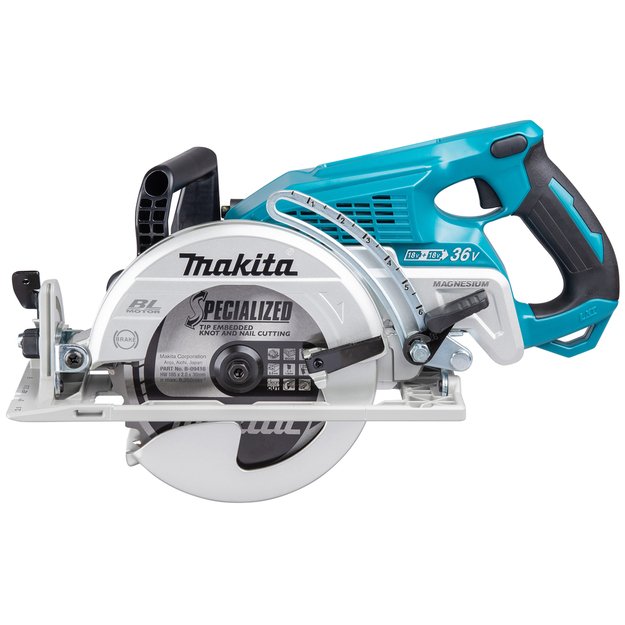Makita DRS780Z akumuliatorinis diskinis pjūklas (2X18V LI-ION BE AKUMULIATORIŲ IR KROVIKLIO)