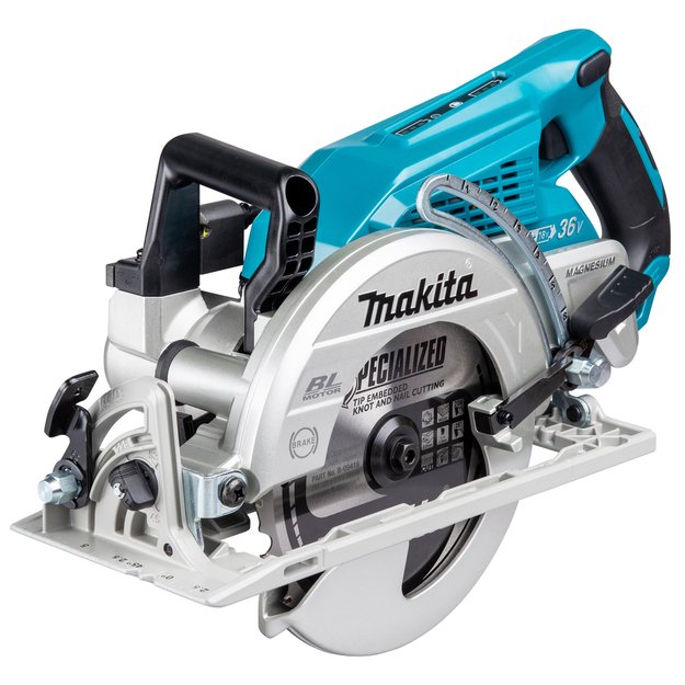 Makita DRS780Z akumuliatorinis diskinis pjūklas (2X18V LI-ION BE AKUMULIATORIŲ IR KROVIKLIO)