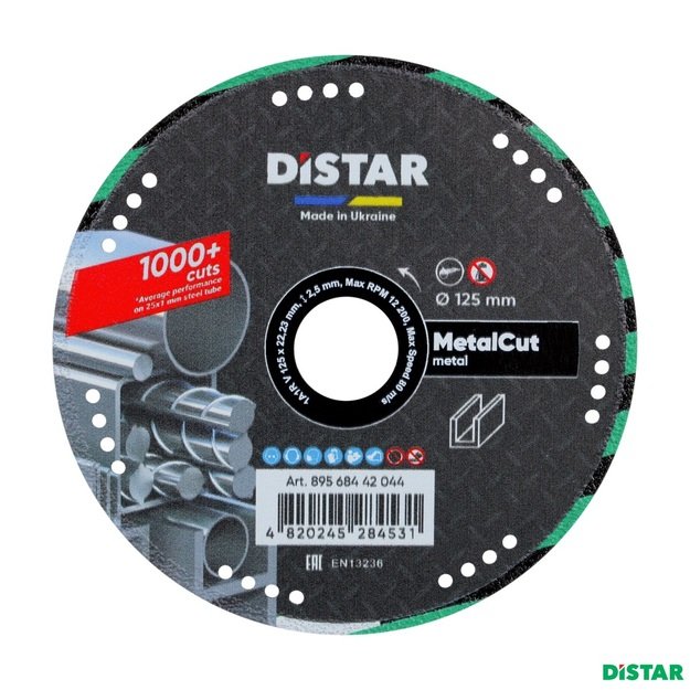 Distar Metal CUT 125mm ilgaamžis pjovimo diskas metalui