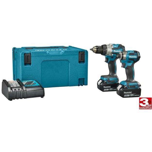 Makita DLX2528TJ LXT ® akumuliatorinių įrankių rinkinys 18V 2x5,0Ah