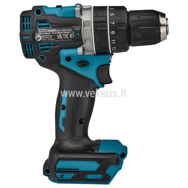 Makita HP002GZ XGT® 40Vmax akumuliatorinis smūginis gręžtuvas-suktuvas (Be akumuliatorių ir kroviklio) 2