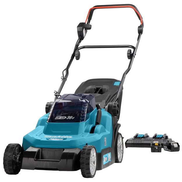 Makita DLM382PM2 Akumuliatorinė vejapjovė  2x18 V su 2x4.0 Ah