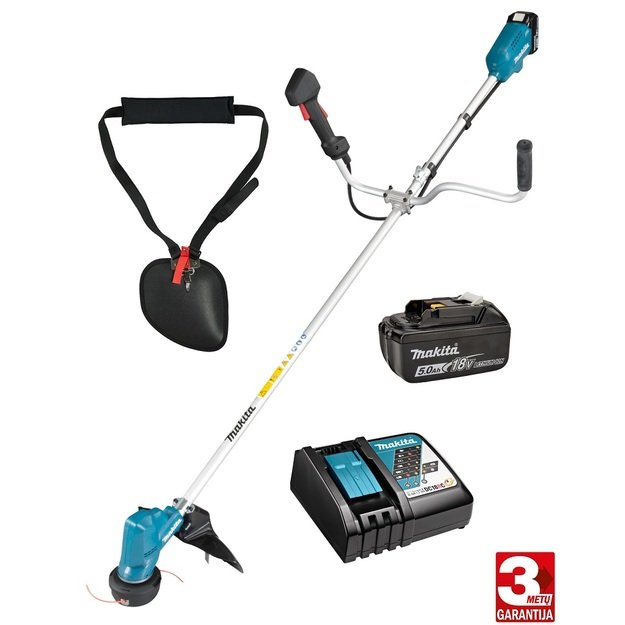 Makita DUR190URT3 akumuliatorinis trimeris 18V 2 X 5,0Ah