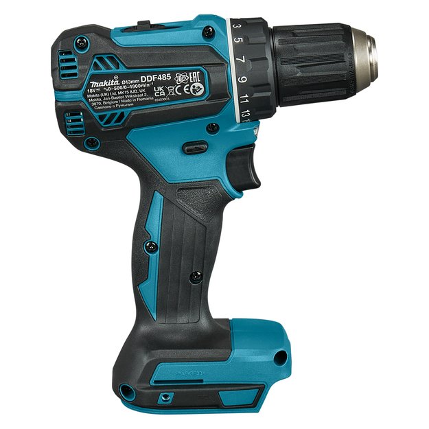 Makita DDF485Z bešepetėlinis akumuliatorinis gręžtuvas (18V Li-ion Be akumuliatorių ir kroviklio)