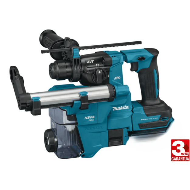 Makita DHR183Z Akumuliatorinis perforatorius su DX16 dulkių surinkimo sistema(18V Be akumuliatorių ir kroviklio)
