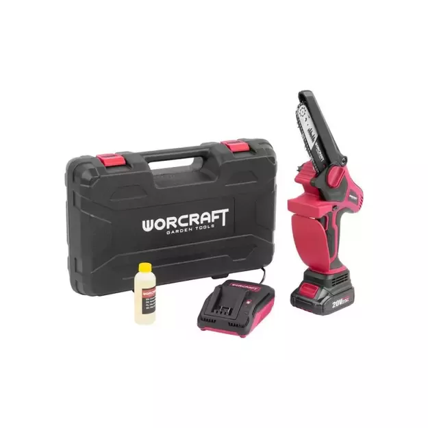 Worcraft akumuliatorinis grandininis mini pjūklas 20V LI-ION 1x4,0Ah