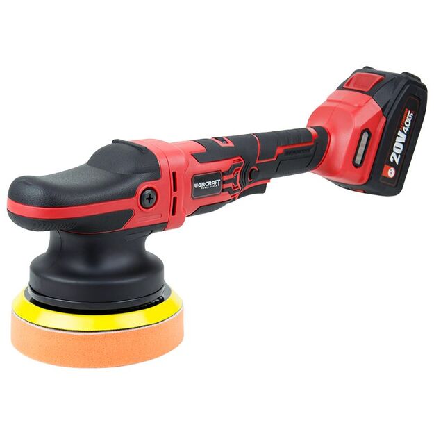Worcraft Akumuliatorinis poliruoklis kampinis 150mm 20V LI-ION 1x4,0Ah