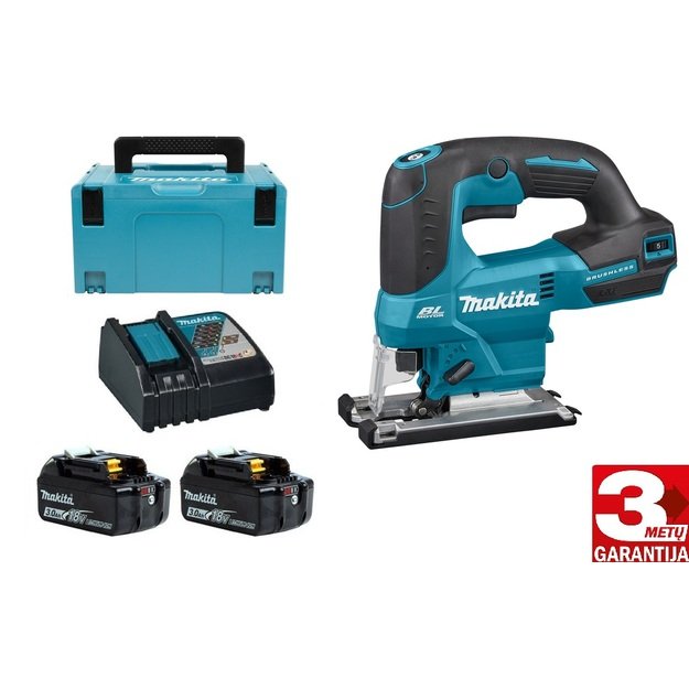 Makita DJV184RFJ Akumuliatorinis siaurapjūklis 18V 2x 3,0Ah