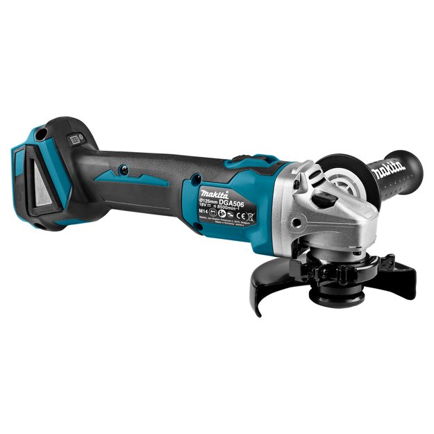 Makita DGA506Z Akumuliatorinis kampinis šlifuoklis (18V LI-ION BE AKUMULIATORIŲ IR KROVIKLIO)