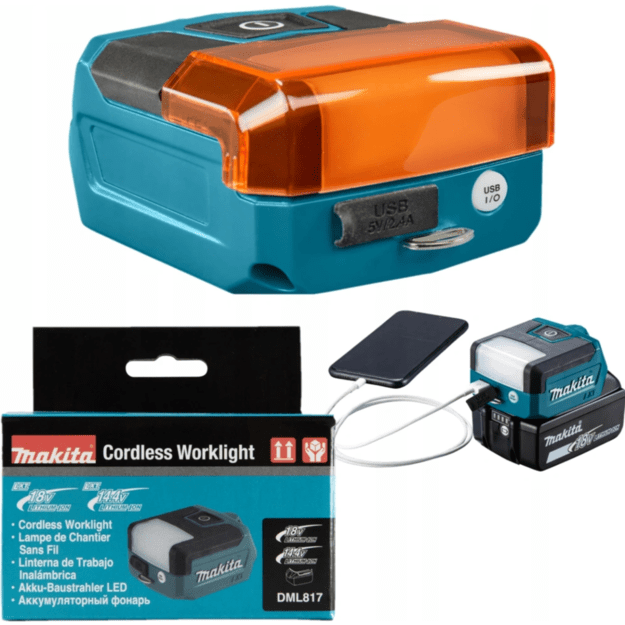 Makita DML817 Akumuliatorinis prožektorius (Be akumuliatoriaus ir kroviklio)